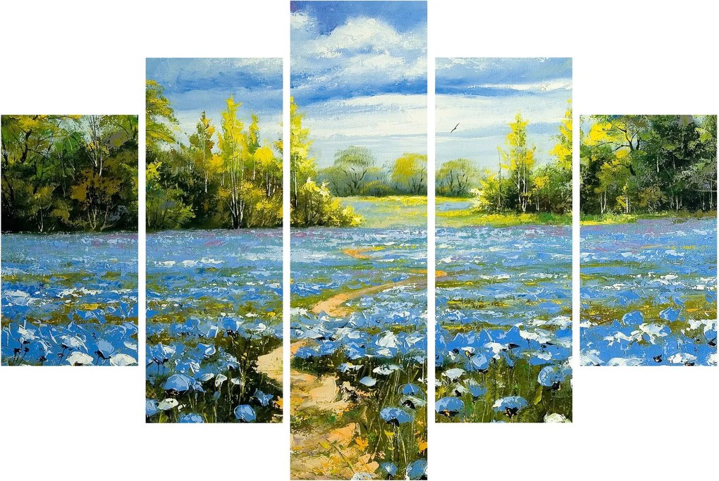 Tablou - Drum de câmp, pictură în ulei (150x105 cm)