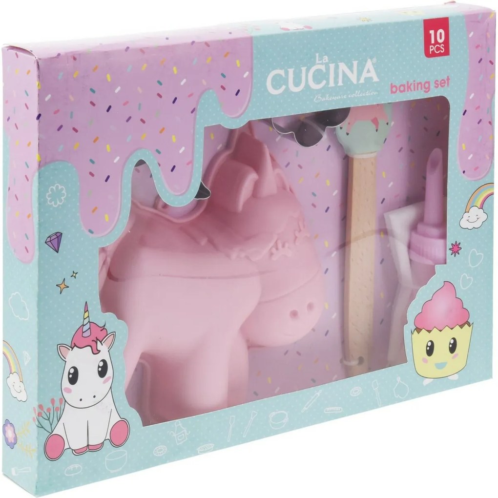 La Cucina Set de copt pentru copii Unicorn, 10bucăți