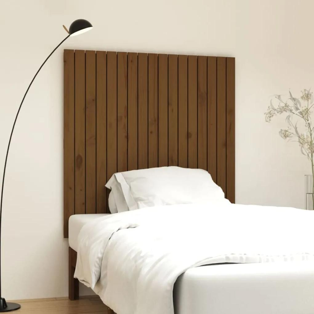 824926 vidaXL Tăblie de pat pentru perete, maro miere, 108x3x110 cm, lemn pin