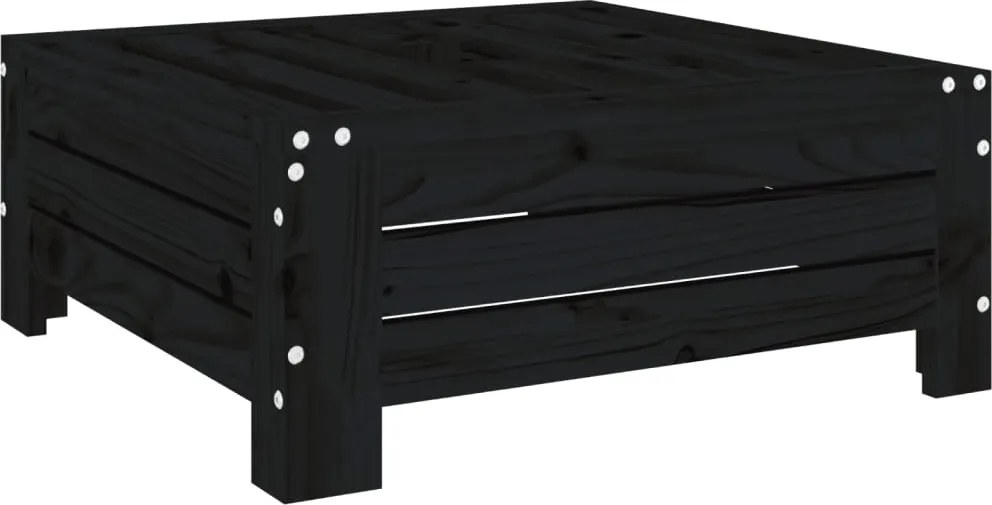 vidaXL Mască pentru suport de umbrelă, negru, lemn masiv de pin