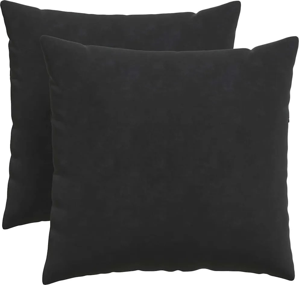 vidaXL Perne pentru canapea 2 pcs Negru 50 x 50 cm