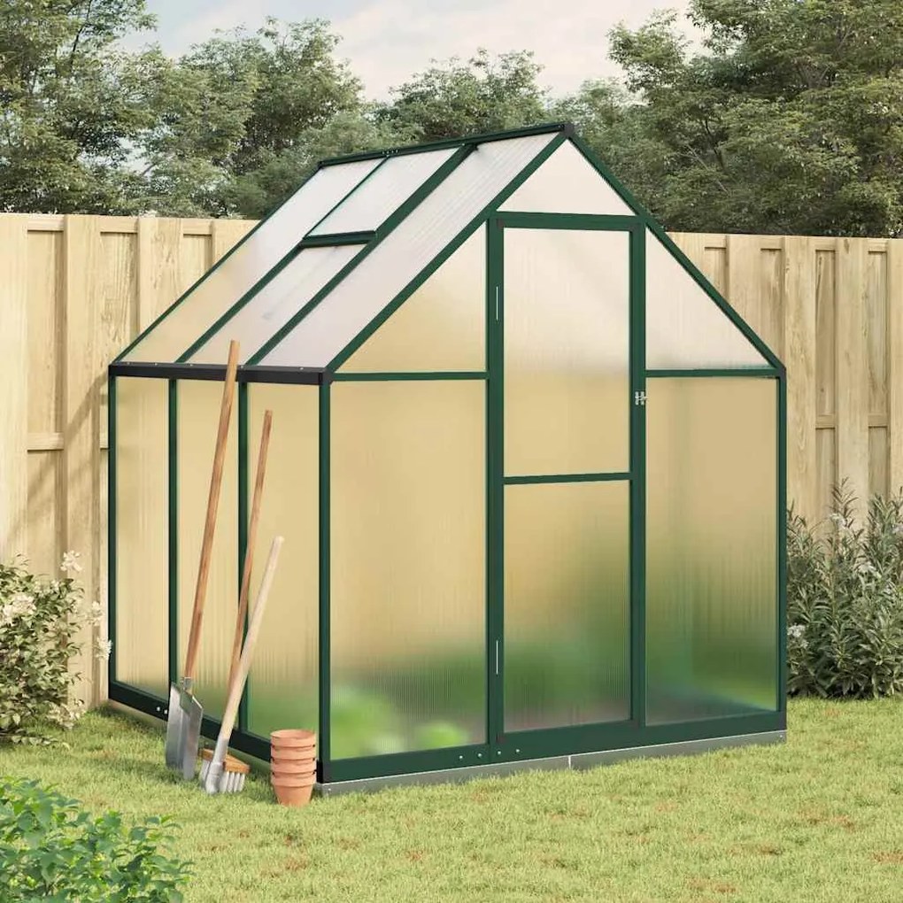 vidaXL Sere cu cadru de bază, verde, 169x169x202 cm, aluminiu