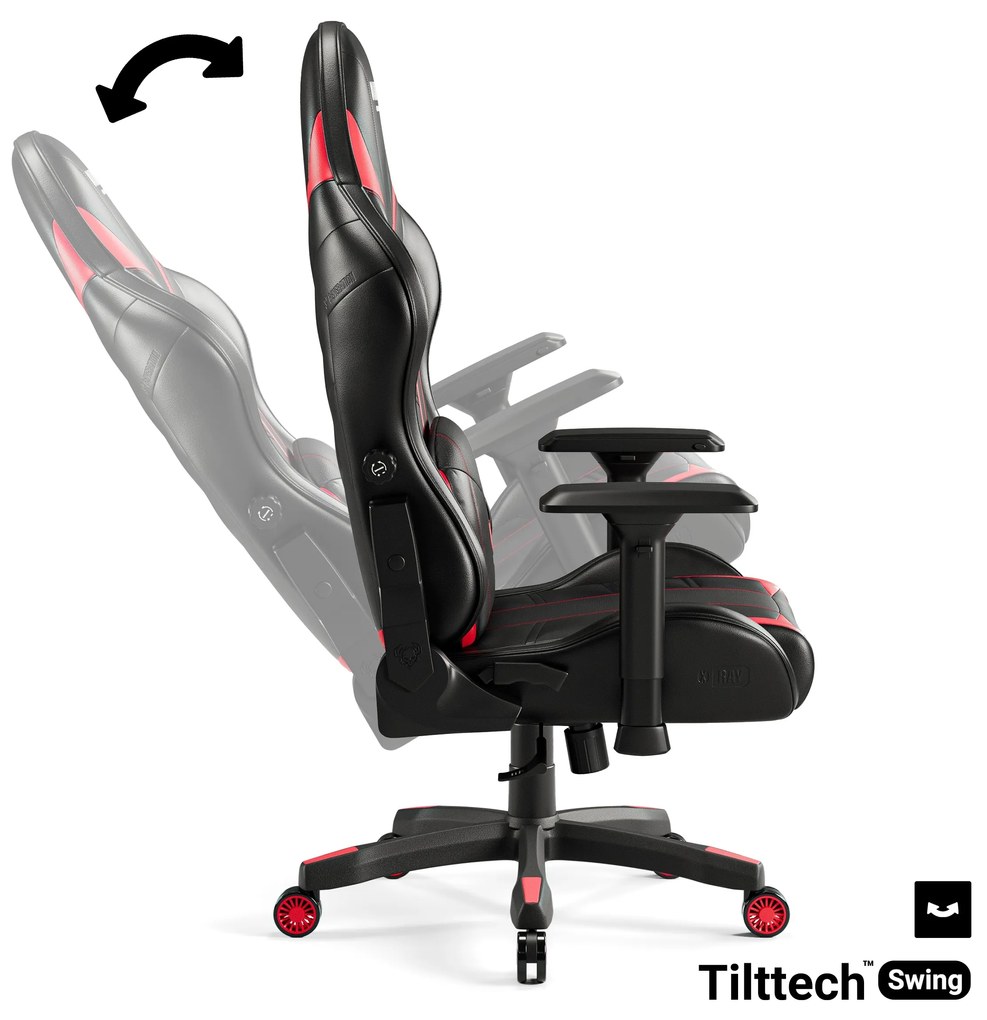 Scaun de gaming Diablo X-Ray 2.0 King Size: Negru-Roșu