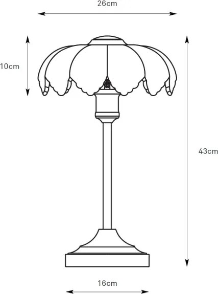 Markslöjd 109180 - Lampă de masă KURAGE 1xE27/60W/230V alamă/bej fumuriu