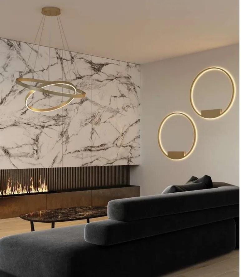 Aplica LED de perete design modern Rim alama 60cm, 3000K