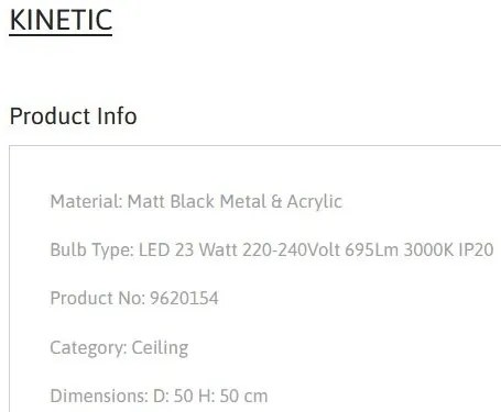Plafoniera LED stil modern decorativ KINETIC D-50cm