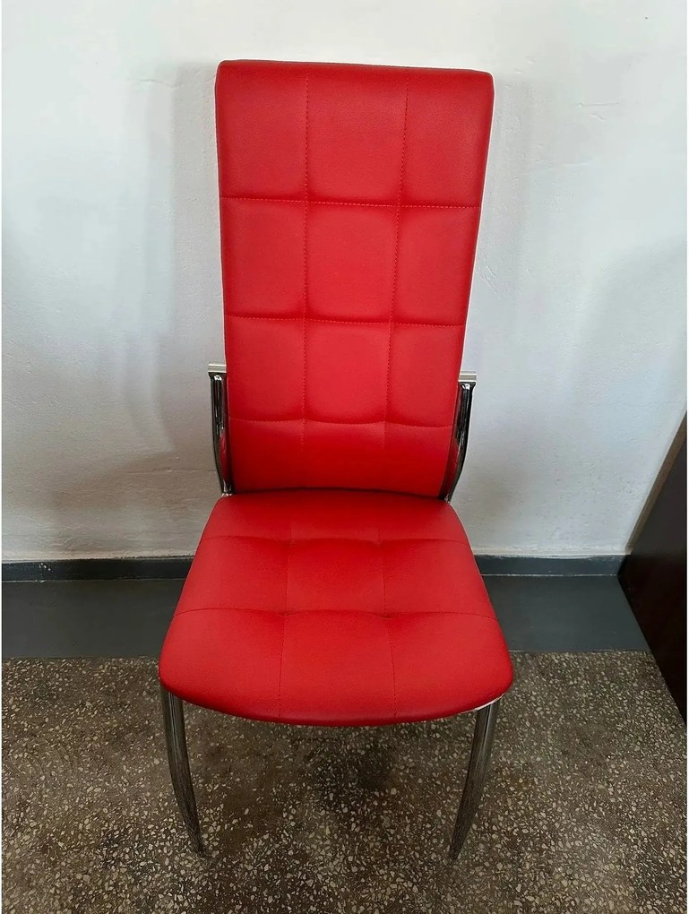 PRODUS RESIGILAT - Scaun B30, rosu/crom, piele ecologica/otel