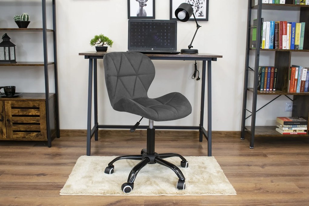 OFERTA Scaun de birou gri NOTO VELVET II. calitate