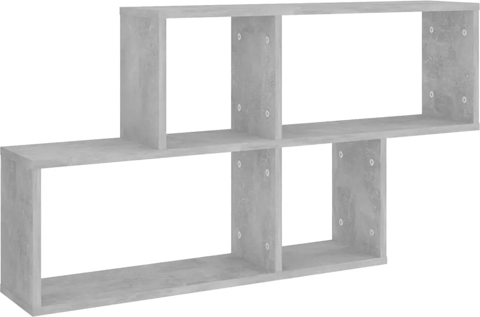 vidaXL Raft de perete, gri beton, 100x18x53 cm , PAL