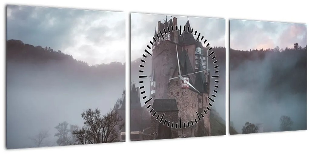 Tablou - Eltz Castle, Germania (cu ceas) (90x30 cm)