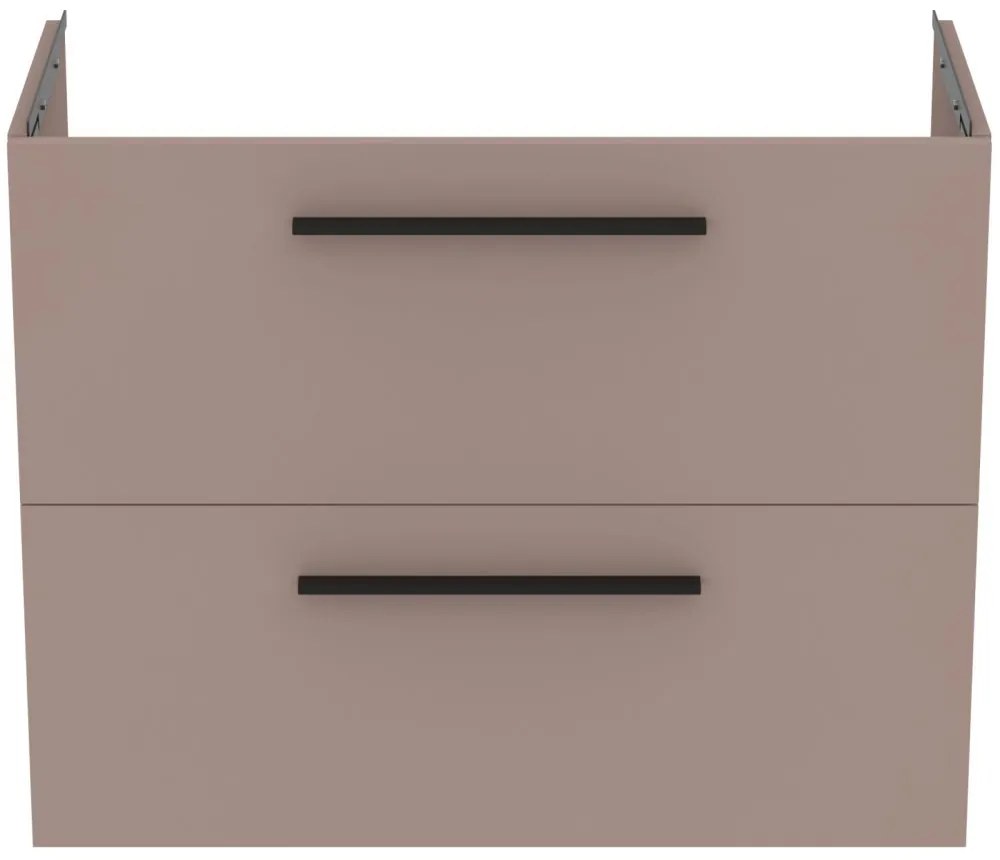 Dulap baza lavoar, 80x38x63 cm, 2 sertare, bej mat Gri-Bej