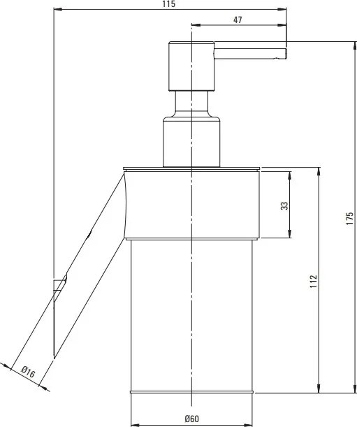 SILIA Dozator de săpun ADI_N421 finisaj negru
