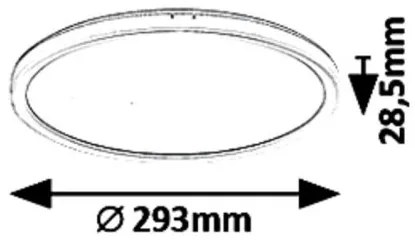 Plafoniera LED design slim modern Pavel 29cm