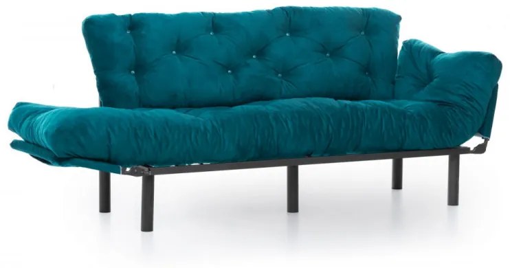 Canapea Extensibilă cu 3 Locuri Nitta Triple, Verde Petrol