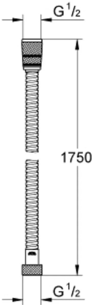 Grohe Vitalio Flex furtun de dus 175 cm StarLight Chrome 22100000