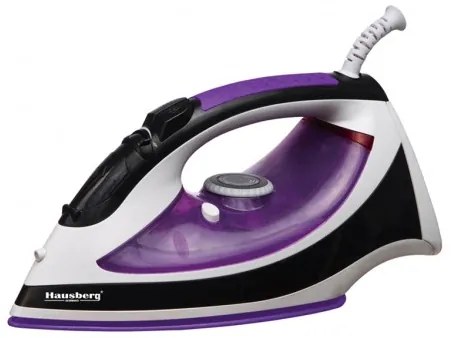 Fier de calcat Hausberg HB-7801M, talpa ceramica, jet de abur 17g/min, abur pe verticala 25g/min, sistem antipicurare, sistem autocuratare, 2200W