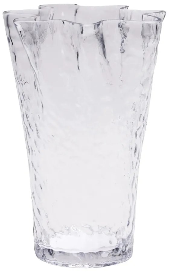 Vază din sticlă (înălțime 30 cm) Ruffle – Hübsch