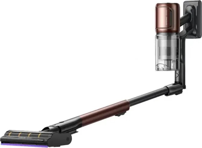 La mâna a doua: Aspirator vertical Dreame Essential V30 VVV21A, 880 W, 30 000 Pa, 90 min, 0,6 l, HEPA H14, OmniX™ 2.0, Recunoastere a tipurilor de murdarie, Pliabil, Negru/Bronz
