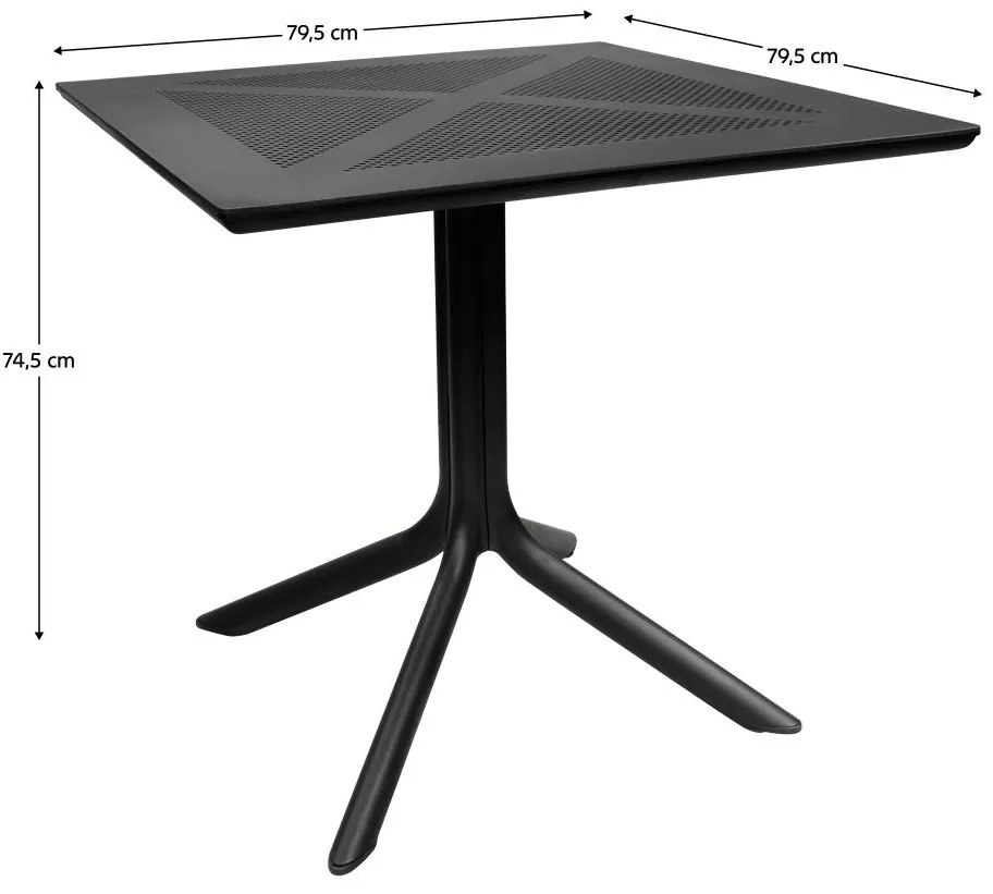 Masă de grădină Disco (negru) (pentru 4 persoane). 1116297
