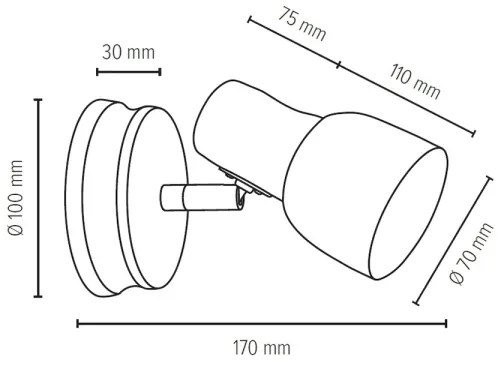 Spot de perete Spot-Light 2239176 SVANTJE 1xE14/40W/230V