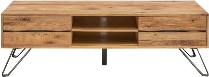 Comoda TV design industrial Living Edge 160cm, stejar salbatic