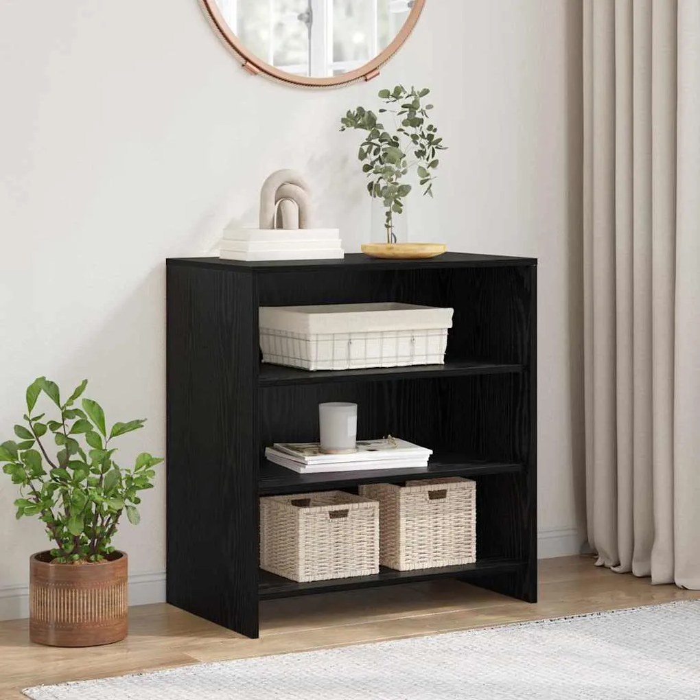 vidaXL Masa laterală din stejar negru 70x41x75 cm Lemn prelucrat