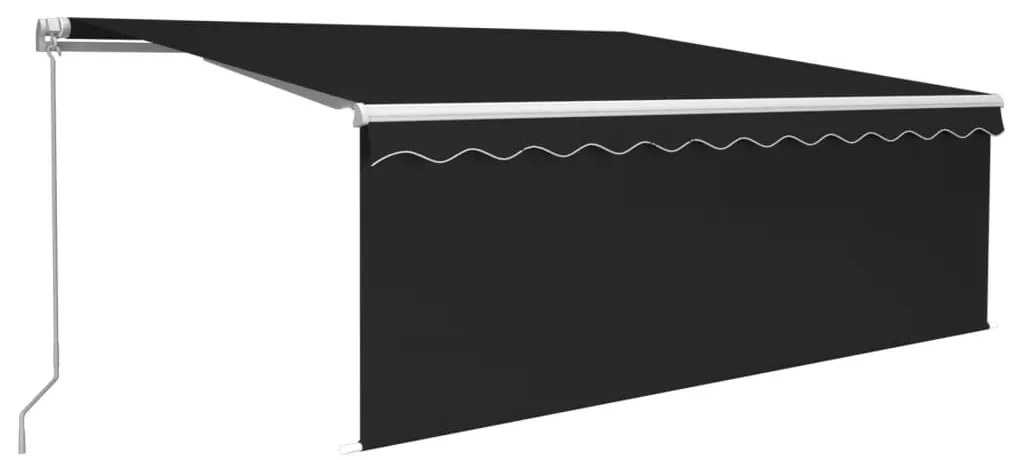 Copertina retractabila manual cu storLED, antracit, 4,5x3 m Antracit, 4.5 x 3 m