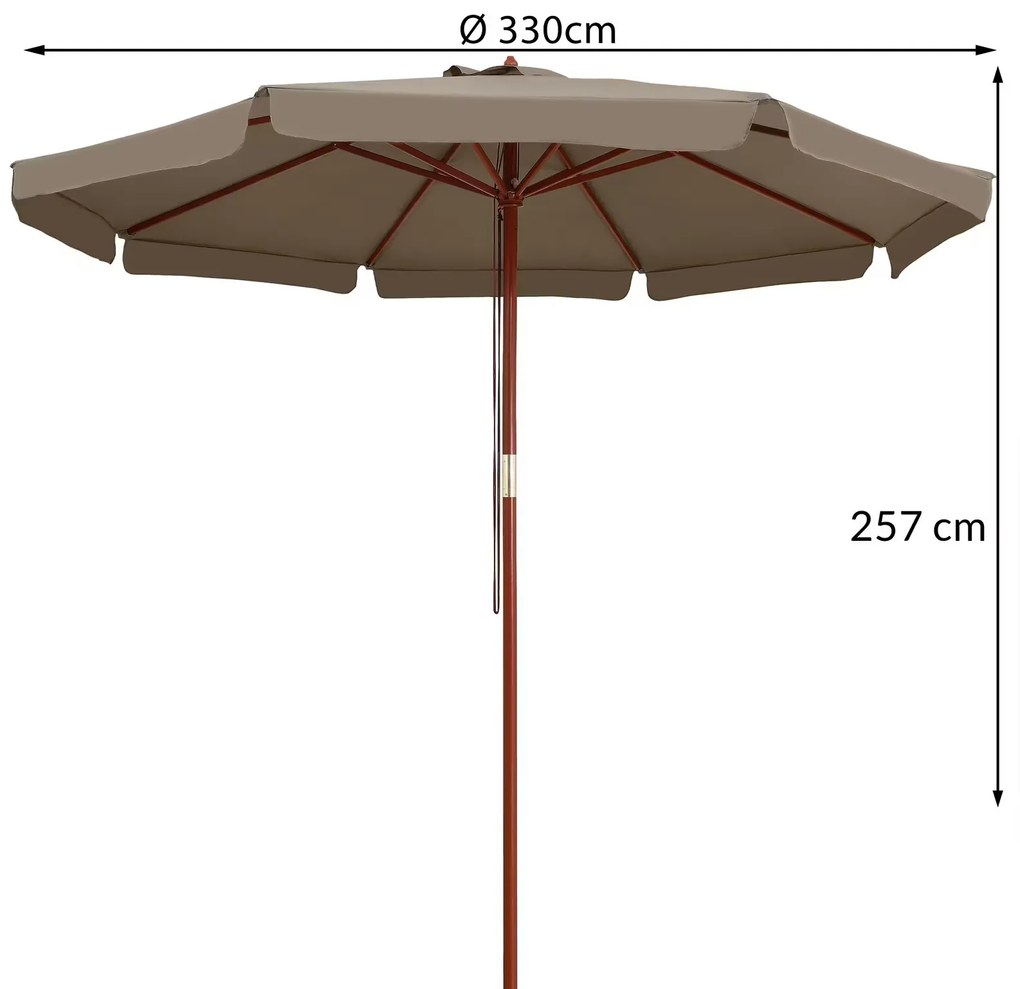 Deuba Floarea soarelui de gradina Ø330 cm - taupe