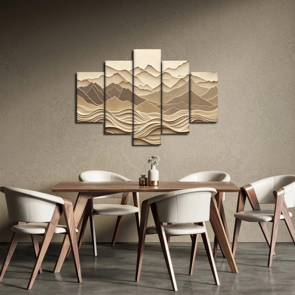 Tablou - Linii Montane 3D (150x105 cm)