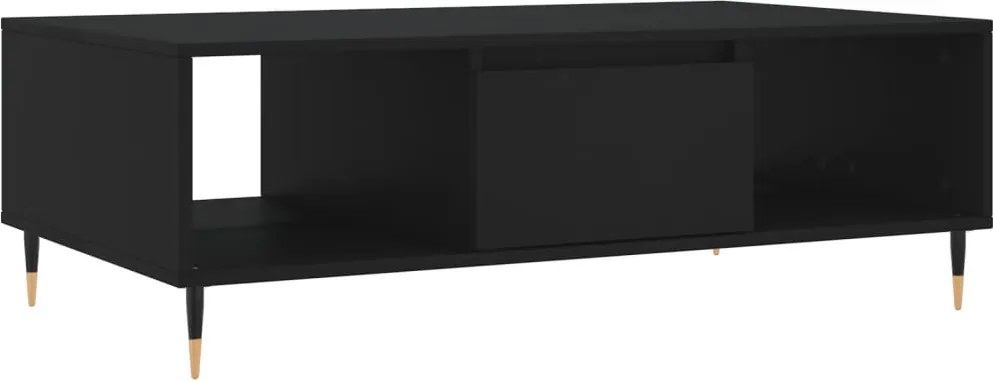 vidaXL Masă de cafea, negru, 104x60x35 cm, lemn compozit