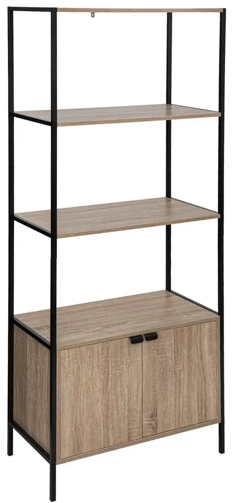 Raft cu dulap si polite in decor stejar ALIA II