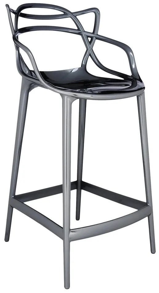 Scaun de bar Masters METAL, h. 65 cm, culori multiple - Kartell Culoare: titan