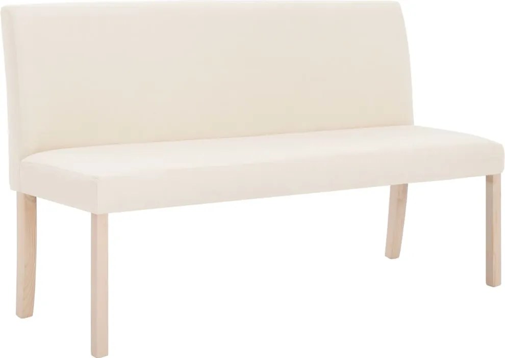 vidaXL Bancă, crem, 139,5 cm, poliester
