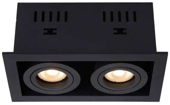 Corp de iluminat încastrat Lucide 09926/02/30 CHIMNEY 2xGU10/50W/230V negru