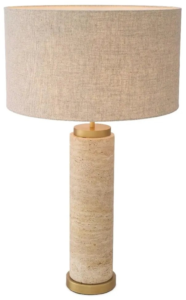 Veioza, Lampa de masa design LUX Lxry, travertin