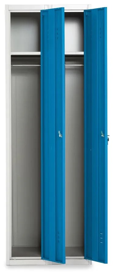 Dulap metalic, 60 x 50 x 180 cm, blocare, albastru - ral 5012
