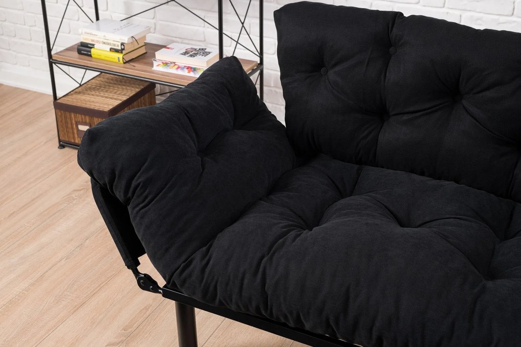 Canapea extensibila cu 2 Locuri Mocca, 155 x 85 x 73 cm