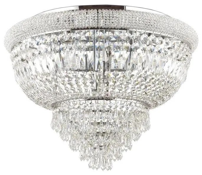 Plafonieră de cristal Ideal Lux DUBAI 24xE14/28W/230V d. 78 cm crom