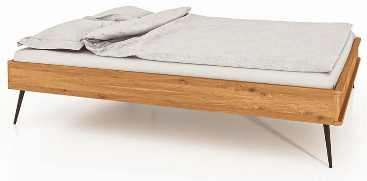 Pat matrimonial 180x200 cm din lemn de stejar Kula - The Beds