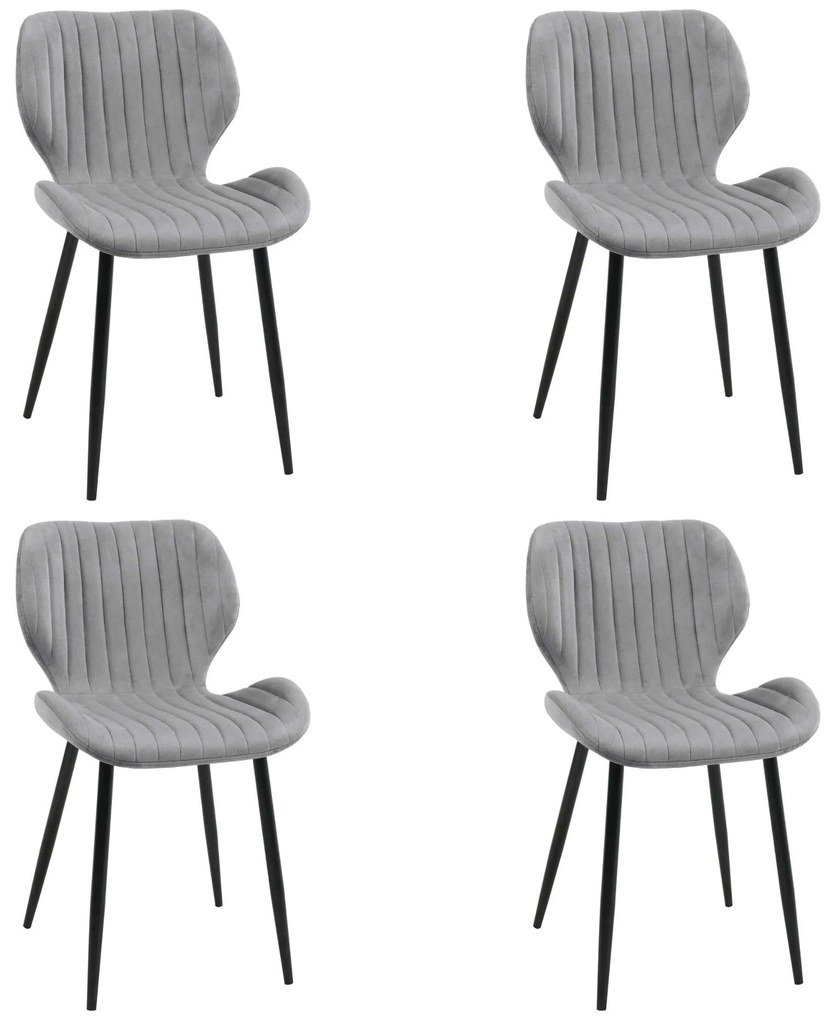 Set 4 buc. scaune sufragerie Xenofobos (gri). 1117274