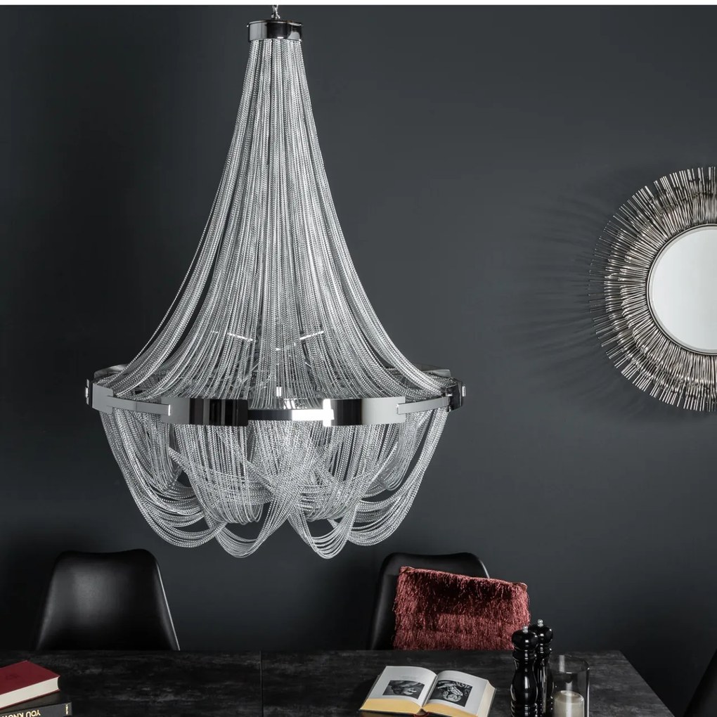 Candelabru elegant design clasic Royal XL 70cm, argintiu