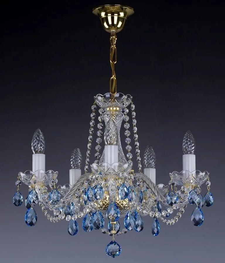 Candelabru cristal Bohemia 5 brate, diam. 51cm Radka V 6006 CE