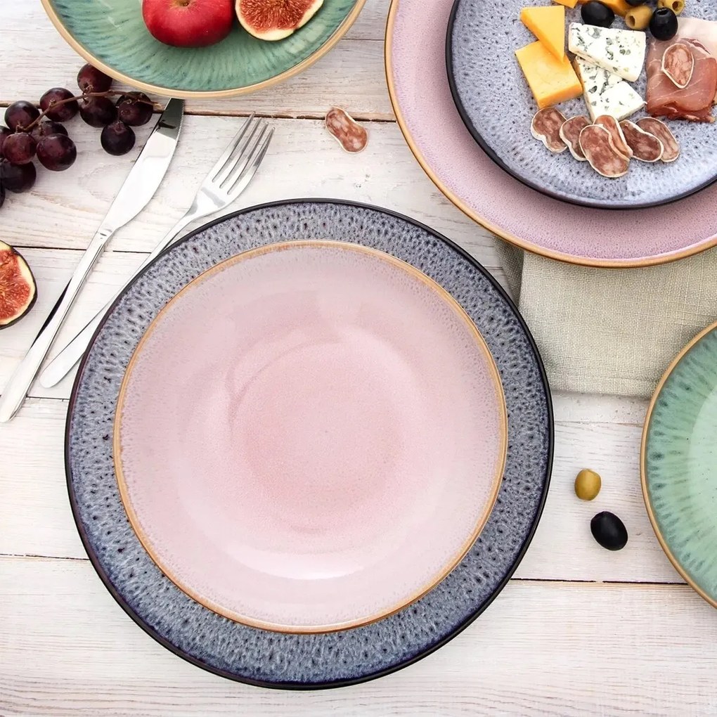 Orion Set de farfurii ceramice adânci Glaze violet27 cm, buc.