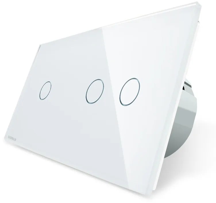 Intrerupator simplu + dublu cu touch Livolo din sticla