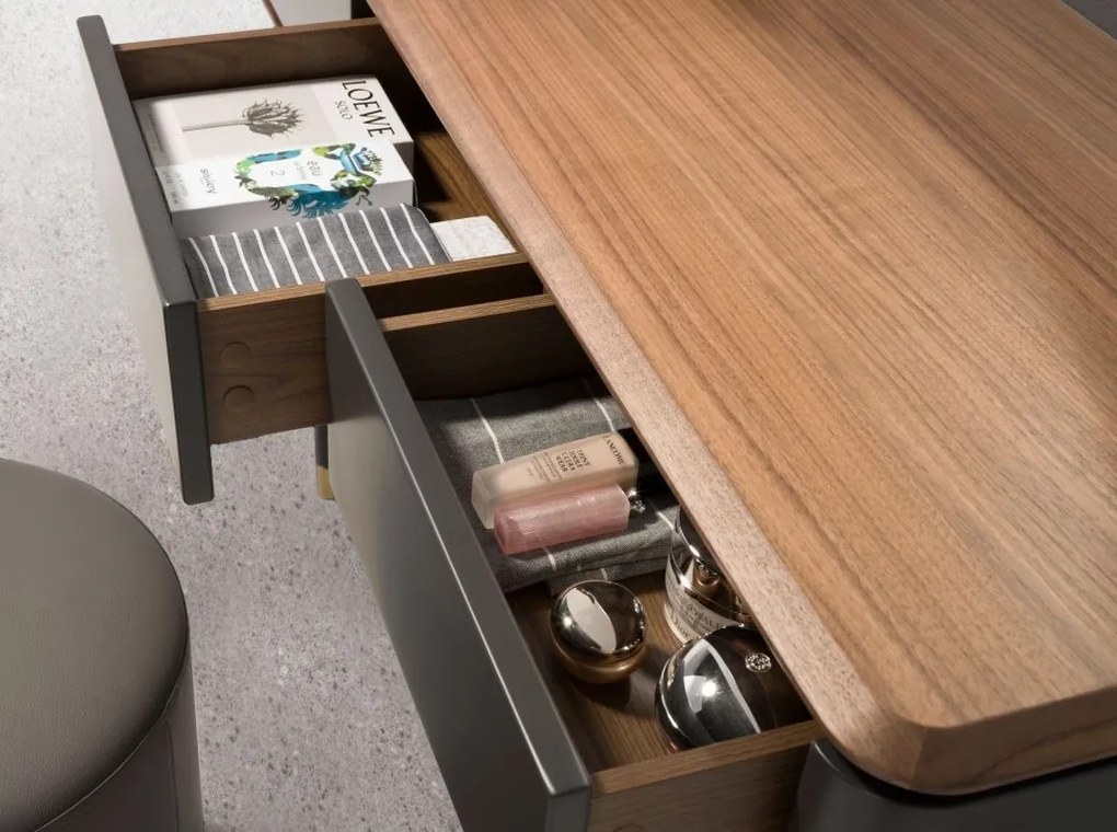 Consola deosebita design LUX Dark Grey-Walnut 120x50cm