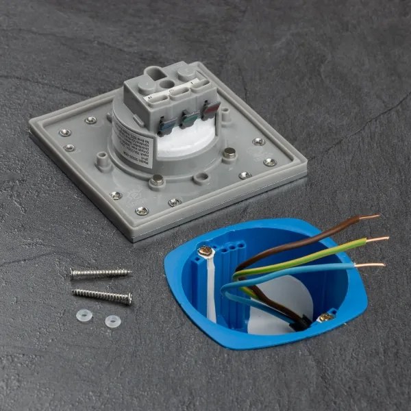 Priză încastrabilă de podea de exterior Brilagi IP55 crom mat pătrat