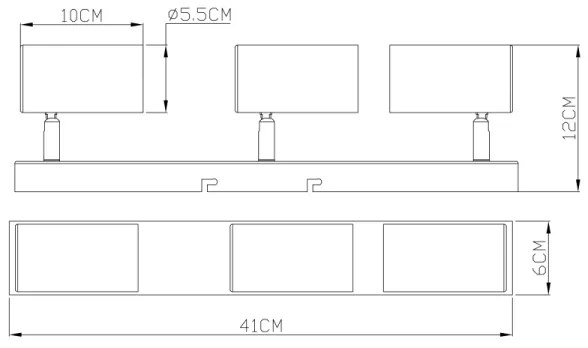 Spot ROBBY 3xGU10/35W/230V alb Globo 57911-3W
