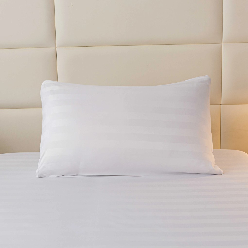 Cearsaf de hotel din microfibra 140x240 cm si husa pentru perna 50x70 cm JASMINE, alb Inchidere: Tip hotel