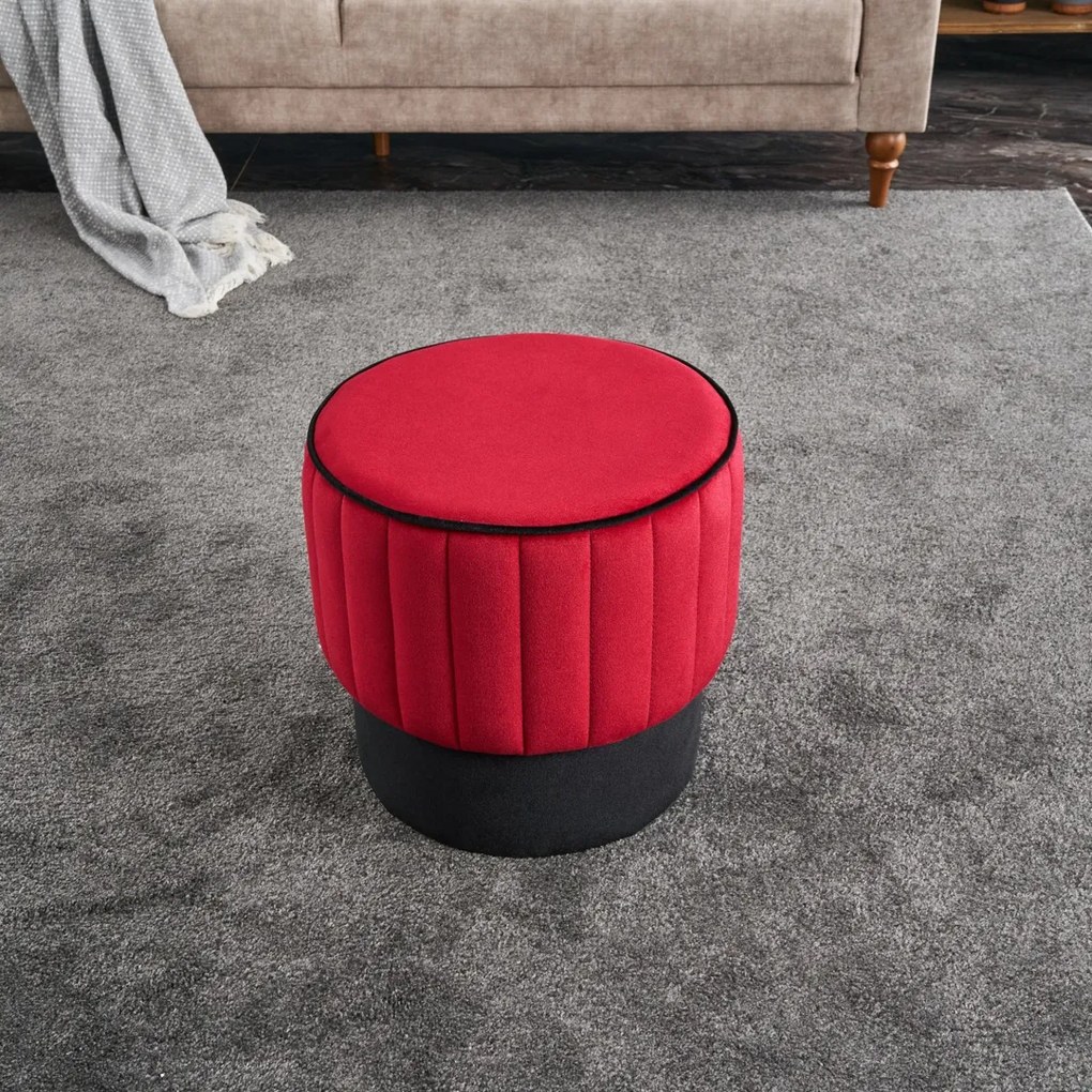Taburet Rose Pouf Roșu
