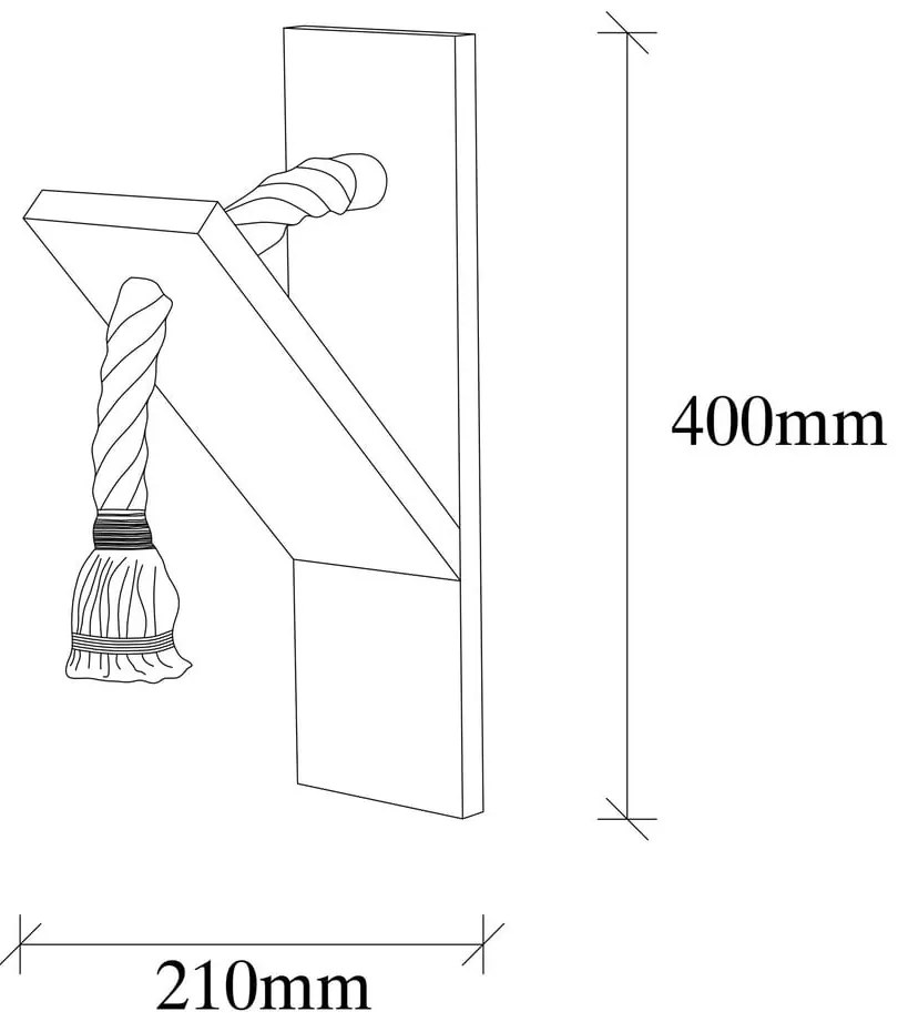Aplică de perete în culoare naturală Erebos – Opviq lights